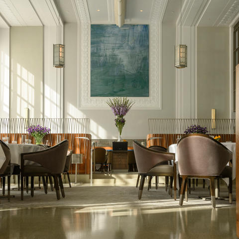 interior shot of the spacious dining area at eleven madison park new york