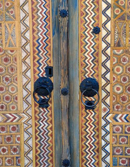 Door handles on a Mosque, Travnik, Bosnia and Herzegovina